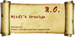 Miták Orsolya névjegykártya