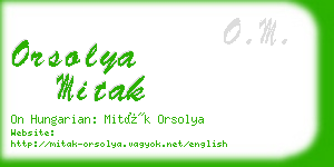 orsolya mitak business card